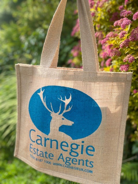 Carnegie Estate Agents GJ040 branded jute bag