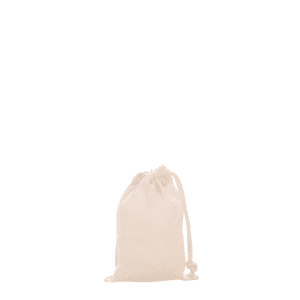 plain cotton drawstring bag, small, for business merchandise