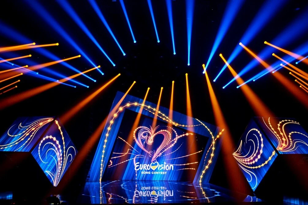 Eurovision editorial only image of stage and lights