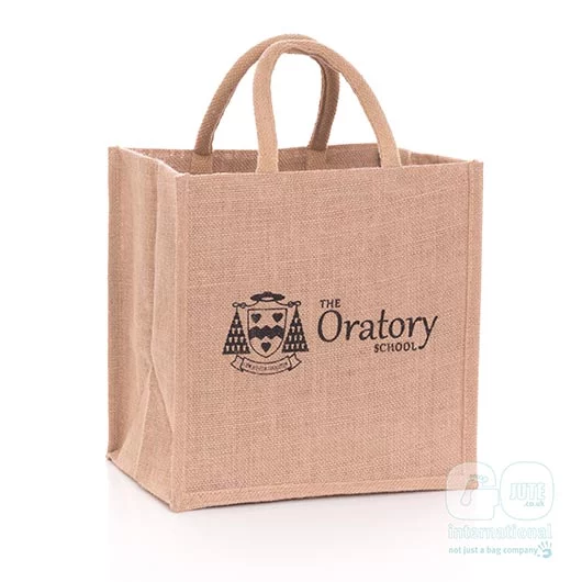 Oratory School branded jute bag