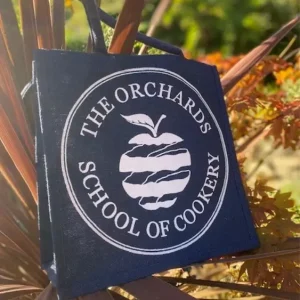 Orchards School of Cookery bespoke jute bag