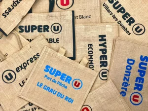 Super U French jute bags