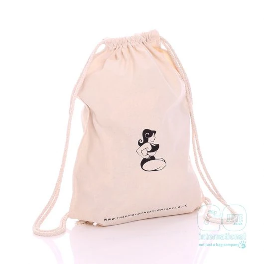 Big Bloomers Company cotton drawstring bag