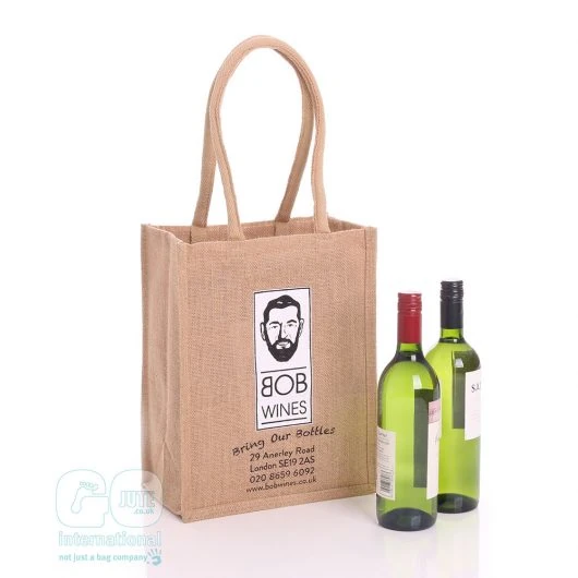 Bob Wines jute wine bottle bag