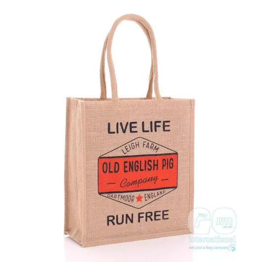 Old English Pig Company Jute Bag