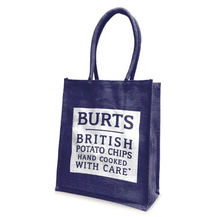 Burt's crisps jute bag