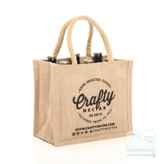 crafty nectar cider jute bag