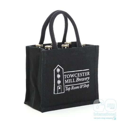 towcester brewery jute bottle bag