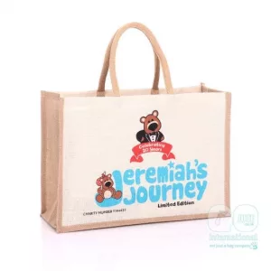 Jeremiah's Journey jute bag