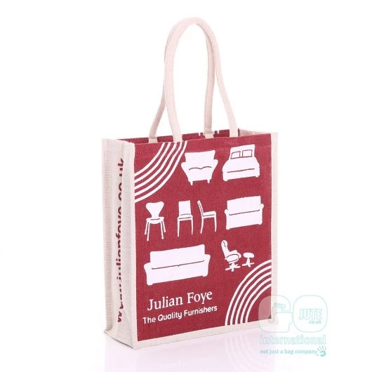 Julian Foye custom printed jute bag