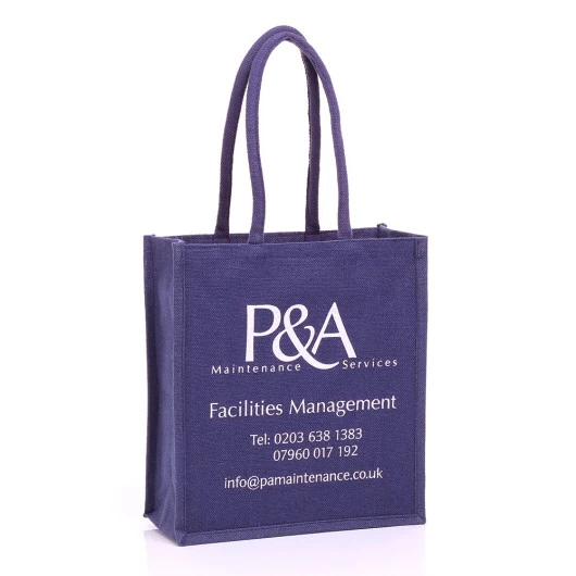 P&A Maintenance blue jute bag