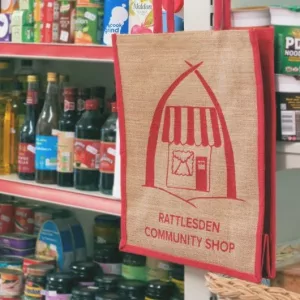 Rattlesden & District Community Shop jute bag