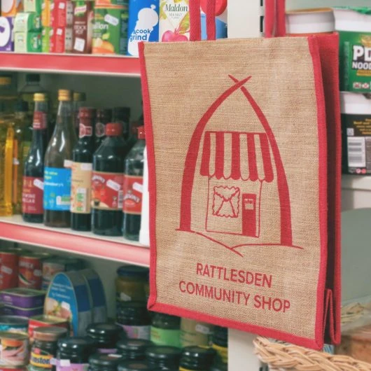 Rattlesden & District Community Shop jute bag