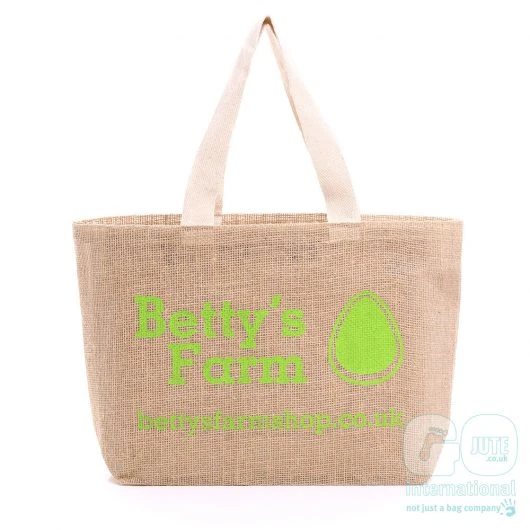 betty's farm shop jute shopper bag