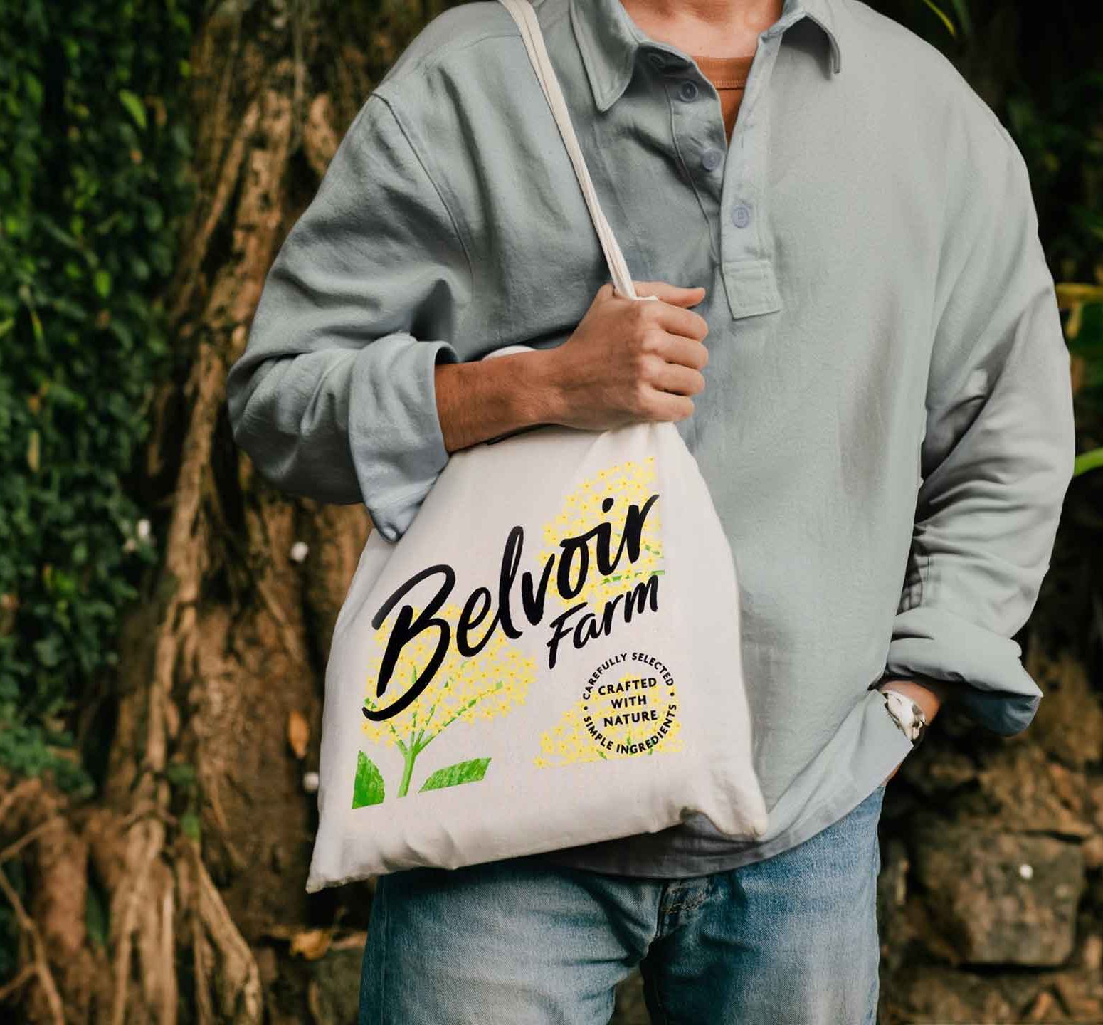 Belvoir Farm cotton printed bag for Royal Horticultural Society